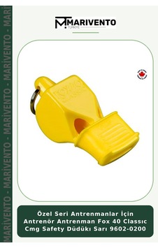 Özel Seri Antrenmanlar İçin Antrenör Antrenman Fox 40 Classıc Cmg Safety Düdükı Sarı 9602-0200 Özel Seri Antrenmanlar İçin Antrenör Antrenman Fox 40 Classıc Cmg Safety Düdükı Sarı 9602-0200
