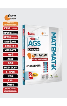 2026 Meb AGS Matematik Kara Kutusu 2.cilt Problemler ÖSYM Çıkmış Soru Bankası Özetli Dijital Çözümlü 2026 Meb AGS Matematik Kara Kutusu 2.cilt Problemler ÖSYM Çıkmış Soru Bankası Özetli Dijital Çözümlü
