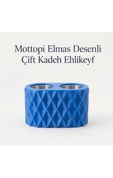 Mottopi Ehlikeyf Mavi Elmas Desenli,2 Kadeh Yuvalı,metal İç Hazneli,termojelli Soğutucu-mavi Mottopi Ehlikeyf Mavi Elmas Desenli,2 Kadeh Yuvalı,metal İç Hazneli,termojelli Soğutucu-mavi