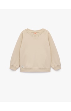 Koton Pamuklu Uzun Kollu Bisiklet Yaka Basic Sweatshirt Bej 6wmb10201tk Ekru Koton Pamuklu Uzun Kollu Bisiklet Yaka Basic Sweatshirt Bej 6wmb10201tk Ekru
