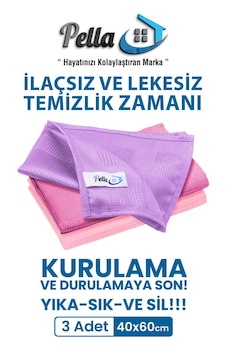 Active Çamaşır Suyu Ile Kullanılabilen Tek Mikrofiber 3'lü Temizlik Bezi 40x60 Büyük Boy Karışık Active Çamaşır Suyu Ile Kullanılabilen Tek Mikrofiber 3'lü Temizlik Bezi 40x60 Büyük Boy Karışık