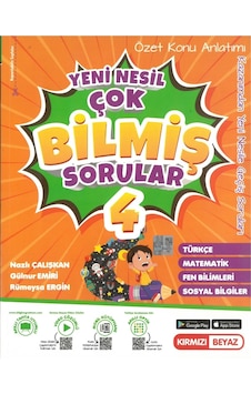4. Sınıf Tüm Dersler Yeni Nesil Çok Bilmiş Sorular -  Kırmızı Beyaz Yayınları