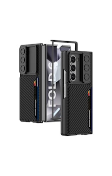 Samsung Uyumlu Galaxy Z Fold 6 Kılıf Kamera Korumalı Karbon Fiber Arka Yüzey Zore Kartlıklı Kıpta Sert Kapak Samsung Uyumlu Galaxy Z Fold 6 Kılıf Kamera Korumalı Karbon Fiber Arka Yüzey Zore Kartlıklı Kıpta Sert Kapak