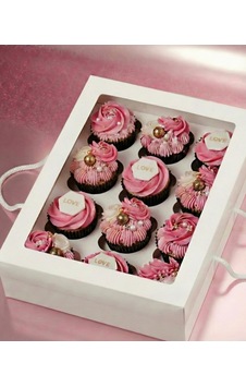 12 Li Cupcake Kutusu Asetat Pencereli İpli Yeni 35x26x11 12 Li Cupcake Kutusu Asetat Pencereli İpli Yeni 35x26x11