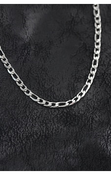 Bakımlı Erkekler İçin Silver Çelik Figaro Zincir Model Erkek Kolye Metalik Bakımlı Erkekler İçin Silver Çelik Figaro Zincir Model Erkek Kolye Metalik