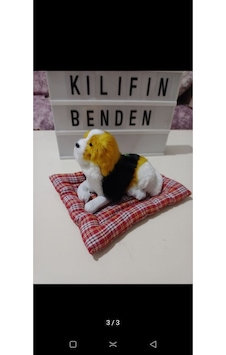 Havlayan Minderli Peluş Köpek Pilli Turuncu Havlayan Minderli Peluş Köpek Pilli Turuncu