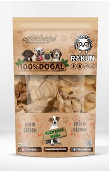 Rakun Kurutulmuş Kuzu Kelle Derisi 200 G