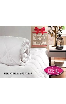 Kristal Tek Kişilik Yorgan İkincisi Bedava Yorgan 155x215