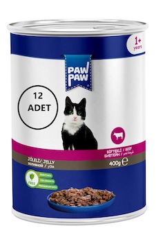 Paw Paw Joleli Biftek Etli Yetişkin Kedi Konservesi 12 x 400 G Paw Paw Joleli Biftek Etli Yetişkin Kedi Konservesi 12 x 400 G
