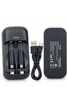 Ch1-205 2 Yuvalı Aa Aaa Ni-mh Pil Şarj Cihazı Usb Type-c Girişli Ch1-205 2 Yuvalı Aa Aaa Ni-mh Pil Şarj Cihazı Usb Type-c Girişli