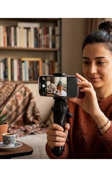 Buğz Masaüstü Telefon Tripodu Katlanabilir Telefon Tutucu Video Çekim Standı Buğz Masaüstü Telefon Tripodu Katlanabilir Telefon Tutucu Video Çekim Standı