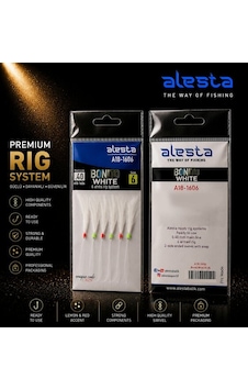 Alesta Bonito White Rig X0278 6 Kanca 0.40 Beden 6 Numara İğneli Beyaz Tüylü Palamut Çaparisi A18-1606 Standart Alesta Bonito White Rig X0278 6 Kanca 0.40 Beden 6 Numara İğneli Beyaz Tüylü Palamut Çaparisi A18-1606 Standart