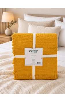 Evnur Home Jakarlı Joly Yatak Örtüsü Pike 240x260 Hardal Evnur Home Jakarlı Joly Yatak Örtüsü Pike 240x260 Hardal