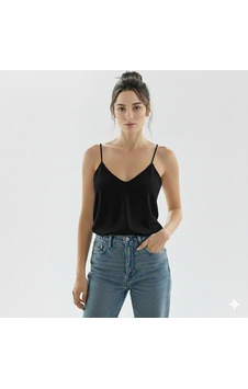 Lonca Tekstil İp Askılı Bambu Atlet 6'lı Siyah