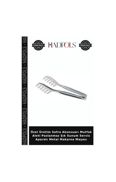 Özel Üretim Sofra Aksesuarı Mutfak Aleti Paslanmaz Şık Sunum Servis Aparatı Metal Makarna Maşası