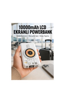 Kullanışlı Lcd Göstergeli Manyetik Powerbank Type C Usb Girişli Yeni Nesil Çok Renkli Kullanışlı Lcd Göstergeli Manyetik Powerbank Type C Usb Girişli Yeni Nesil Çok Renkli