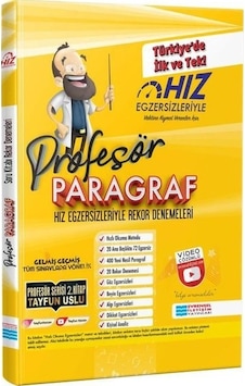 Profesör Paragraf - Hız Egzersizleriyle Rekor Denemeler Video Çözümlü - Tayfun Uslu - Evrensel İletişim Yayınları Profesör Paragraf - Hız Egzersizleriyle Rekor Denemeler Video Çözümlü - Tayfun Uslu - Evrensel İletişim Yayınları