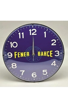 Fenerbahçe Lisanslı Duvar Saati Yazılı 0240-keçe-şekilli-48cm
