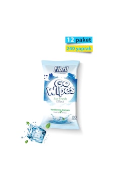 Fibril Go Wipes Ice Fresh Islak Mendil 20'li x 12 Paket 240 Yaprak Fibril Go Wipes Ice Fresh Islak Mendil 20'li x 12 Paket 240 Yaprak