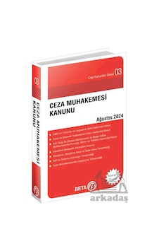 Ceza Muhakemesi Kanunu Ağustos 2024 - Cep Kanunları Serisi Beta Yayınları Kolektif