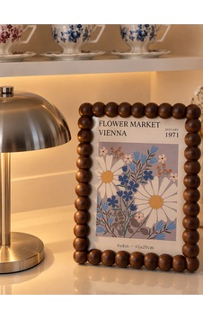 Yş Home - Bubble Tasarım Masa Üstü Çerçeve Soft Mor Çiçekli Sydney Botanik Poster Baskı