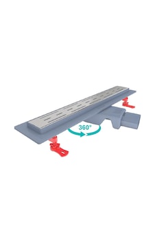 Valtemo Starlıne Base Duş Kanalı 30 Cm Yandan Çıkış Gri
