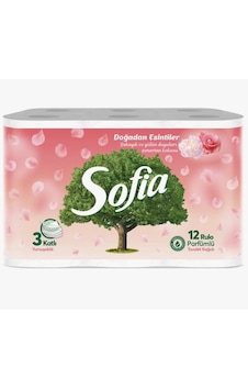 Sofia 3 Katlı 12 Rulo Parfümlü Tuvalet Kağıdı Şakayık Ve Gülün Duyuları Şımartan Kokusu Sofia 3 Katlı 12 Rulo Parfümlü Tuvalet Kağıdı Şakayık Ve Gülün Duyuları Şımartan Kokusu