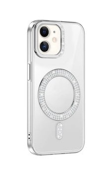 Apple Uyumlu iPhone 11 Kılıf Pırlanta Taş Tasarımlı M-safe Şarj Özellikli Zore Karetta Silikon Kapak Apple Uyumlu iPhone 11 Kılıf Pırlanta Taş Tasarımlı M-safe Şarj Özellikli Zore Karetta Silikon Kapak