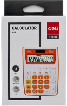 Deli 1122 Turuncu Hesap Makinesi 12 Hane -Turuncu Renkli Deli 1122 Turuncu Hesap Makinesi 12 Hane -Turuncu Renkli