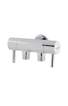 Kupp Çift Çıkışlı Taharet Musluğu Banyo Ara Musluk Gri