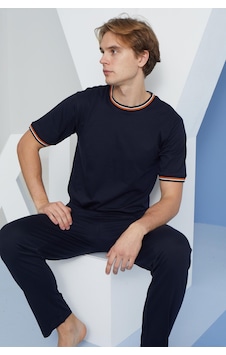 Kly 2090 Erkek Kısa Kol Bantlı Pijama Takım 001 Kly 2090 Erkek Kısa Kol Bantlı Pijama Takım 001