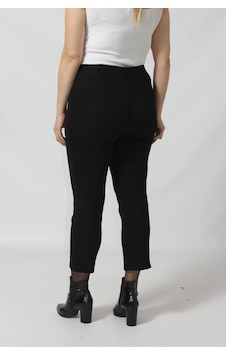 Moda Berray R003 Beli Lastikli Kumaş Büyük Beden Pantolon Siyah Moda Berray R003 Beli Lastikli Kumaş Büyük Beden Pantolon Siyah