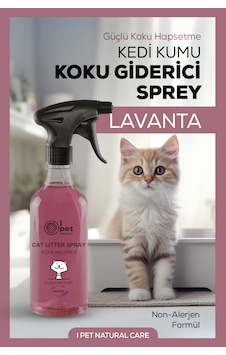 Kedi Kumu Kokusu Spreyi, Lavanta 500 Ml Koku Hapseden Doğal Ferahlık Spreyi