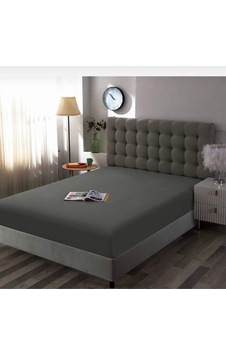 Çift Kişilik Penye 160x200 Lastikli Antrasit Gri Çift Kişilik Penye 160x200 Lastikli Antrasit Gri