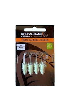Savage Gear Lrf Micro Sandeel Jighead 3gr Glow 4 Adet Savage Gear Lrf Micro Sandeel Jighead 3gr Glow 4 Adet