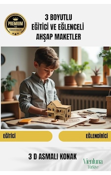 Yeni Sezon Eğitici Öğretici 3 Boyut Ahşap Zeka Geliştirici Boyanabilir Oyun Maket Asmalı Konak Yeni Sezon Eğitici Öğretici 3 Boyut Ahşap Zeka Geliştirici Boyanabilir Oyun Maket Asmalı Konak