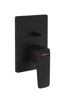 Artema Root Square A4275236 Ankastre Banyo Bataryası Sıva Üstü Siyah