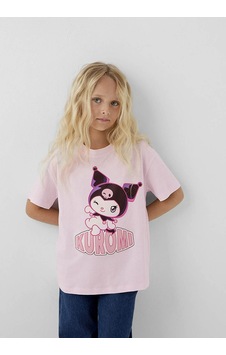 Mavi Kuromi Baskılı Pembe Kız Çocuk T-shirt M7610477-90773 Mavi Kuromi Baskılı Pembe Kız Çocuk T-shirt M7610477-90773