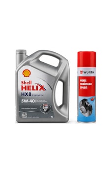 Shell Helix Hx8 Motor Yağı 5w-40 4 Litre + Würth Balata Spreyi 500 ML Shell Helix Hx8 Motor Yağı 5w-40 4 Litre + Würth Balata Spreyi 500 ML
