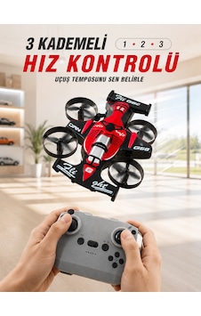 Uçan Araba Drone 4 Korumalı Pervaneli 360 Akrobatik Hareket Uzaktan Kumandalı Diğer Uçan Araba Drone 4 Korumalı Pervaneli 360 Akrobatik Hareket Uzaktan Kumandalı Diğer