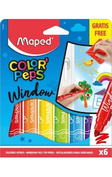 Maped 844820 Keçeli Cam Boyası 6'lı