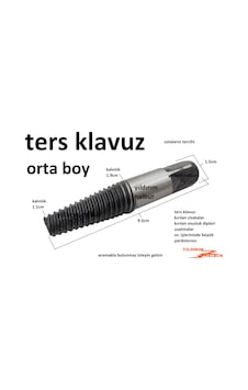 Klavuz Ters Diş Açma Kılavuzu Orta Boy Tesisatçı Klavuz Uzatma Sö Klavuz Ters Diş Açma Kılavuzu Orta Boy Tesisatçı Klavuz Uzatma Sö