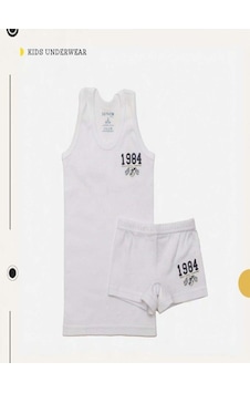 Defne Baby % 100 Pamuk Erkek Çocuk Atlet Takımı-633 Beyaz Defne Baby % 100 Pamuk Erkek Çocuk Atlet Takımı-633 Beyaz