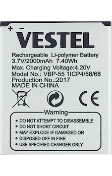 Vestel Uyumlu Venüs 5.5X / 5.5V Batarya Pil Vbp-55 2000Mah Vestel Uyumlu Venüs 5.5X / 5.5V Batarya Pil Vbp-55 2000Mah