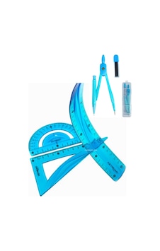 30 Cm Esnek Cetvel Takımı 4 Lü Set Cetvel,pergel,açıölçer Ve Metal 0,7 Uçlu Pergelli Set Mavi 30 Cm Esnek Cetvel Takımı 4 Lü Set Cetvel,pergel,açıölçer Ve Metal 0,7 Uçlu Pergelli Set Mavi