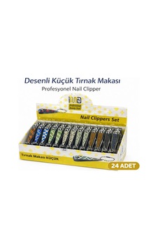 Profesyonel Küçük Tırnak Makası Desenli Nail Clipper 24 Adet Profesyonel Küçük Tırnak Makası Desenli Nail Clipper 24 Adet