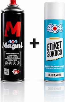 404 Magni Yangın Söndürücü Sprey + 404 Etiket Sökücü Set Çok Amaçlı Temizlik Ve Güvenlik Paketi 404 Magni Yangın Söndürücü Sprey + 404 Etiket Sökücü Set Çok Amaçlı Temizlik Ve Güvenlik Paketi