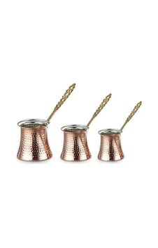 Bakır Cezve 3lü Set