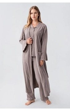 Artış Collection Artış 23112 Lohusa Pijama Takımı Kahverengi
