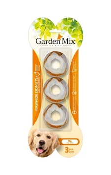 Garden Mix Tavuklu Donut Kemik 3'lü 6.3 Cm Garden Mix Tavuklu Donut Kemik 3'lü 6.3 Cm